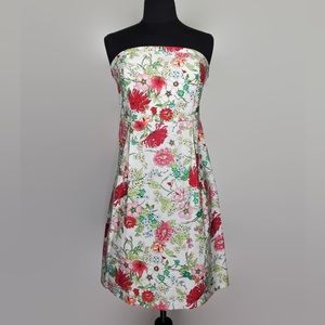 Strapless Floral Dress 10